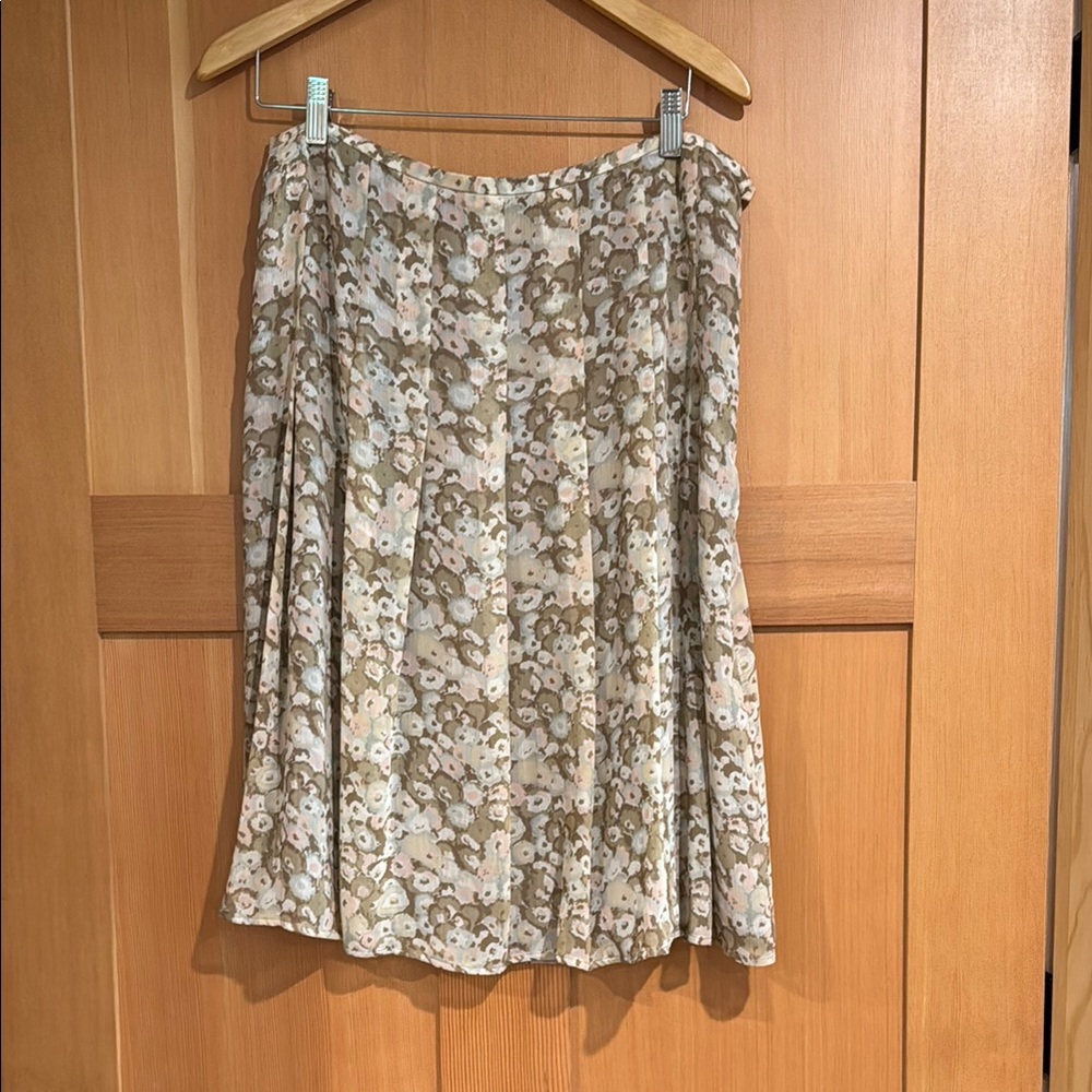 Jones Wear Tan Pink Knee-Length A-Line Skirt